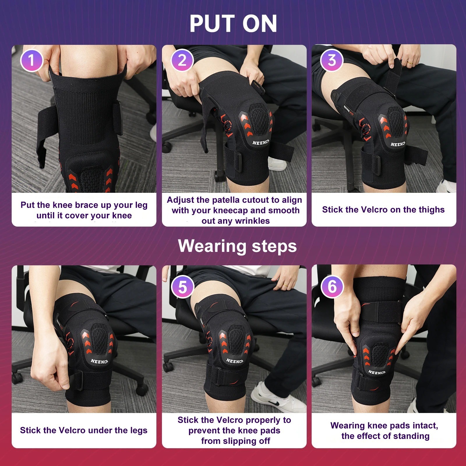 Hinged Knee Brace 3D Knit Patella Support Meniscus ACL Pain Relief Men Women