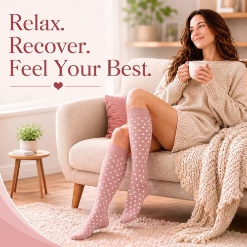 Laite Hebe Compression Socks 4 Pairs Circulation Nurses