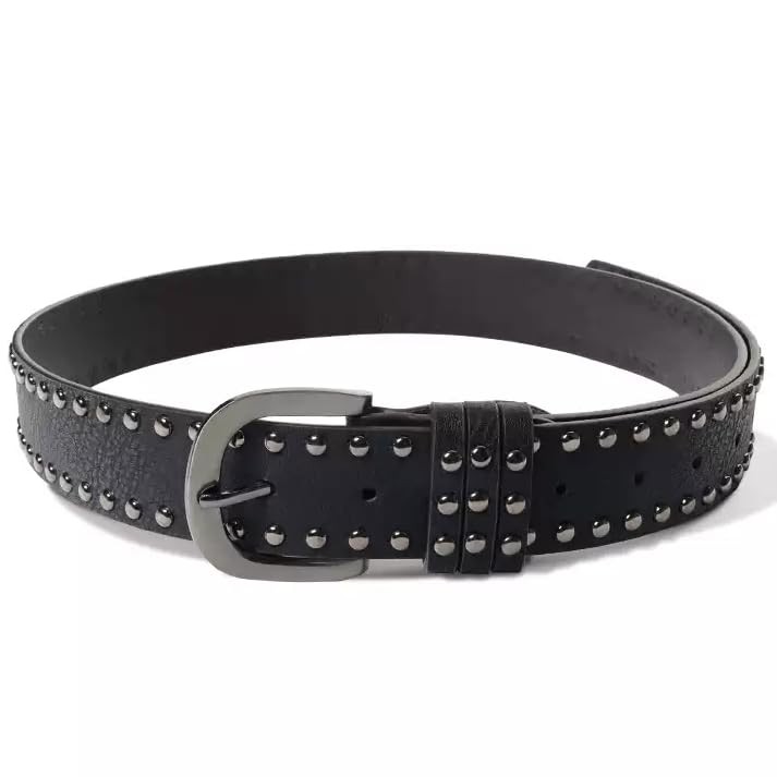 Western-Cowboy-Leather-Belts for Fit for waistline 27 – 39 inches Black-115