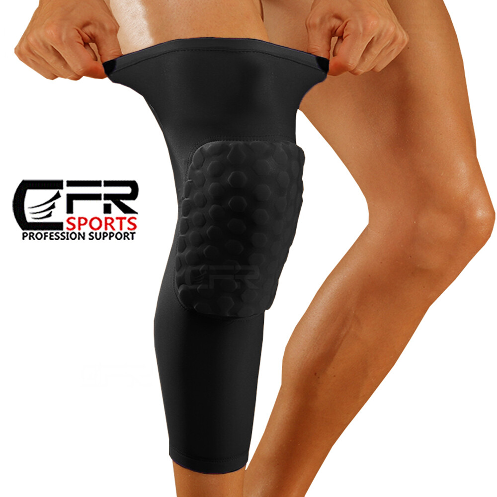 Honeycomb Pad Basketball Crashproof Antislip Knee Long Sleeve Protector Gear CFR