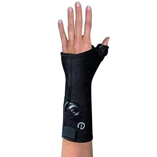 Exos 231-41-1111 Long Thumb Spica W/Boa Black, Left, Small