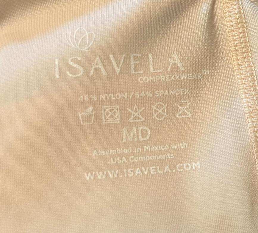 ISAVELA ANKLE LENGTH COMPRESSION BODYSUIT POST-SURGICAL OPEN CHEST WOMEN MEDIUM