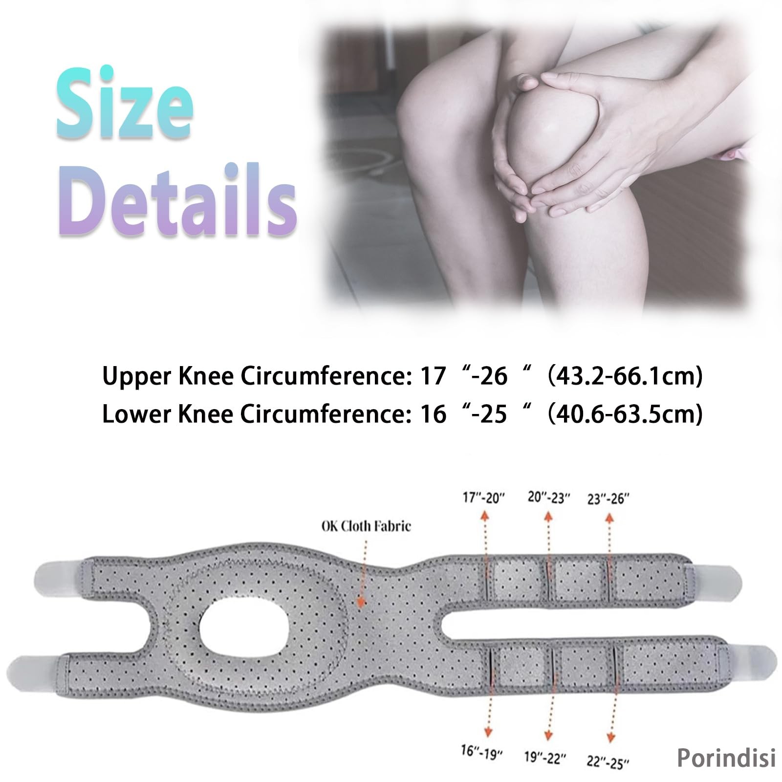 2 Pack Knee Support Brace Stabilizing Sleeve Men Women Small Joint Relief