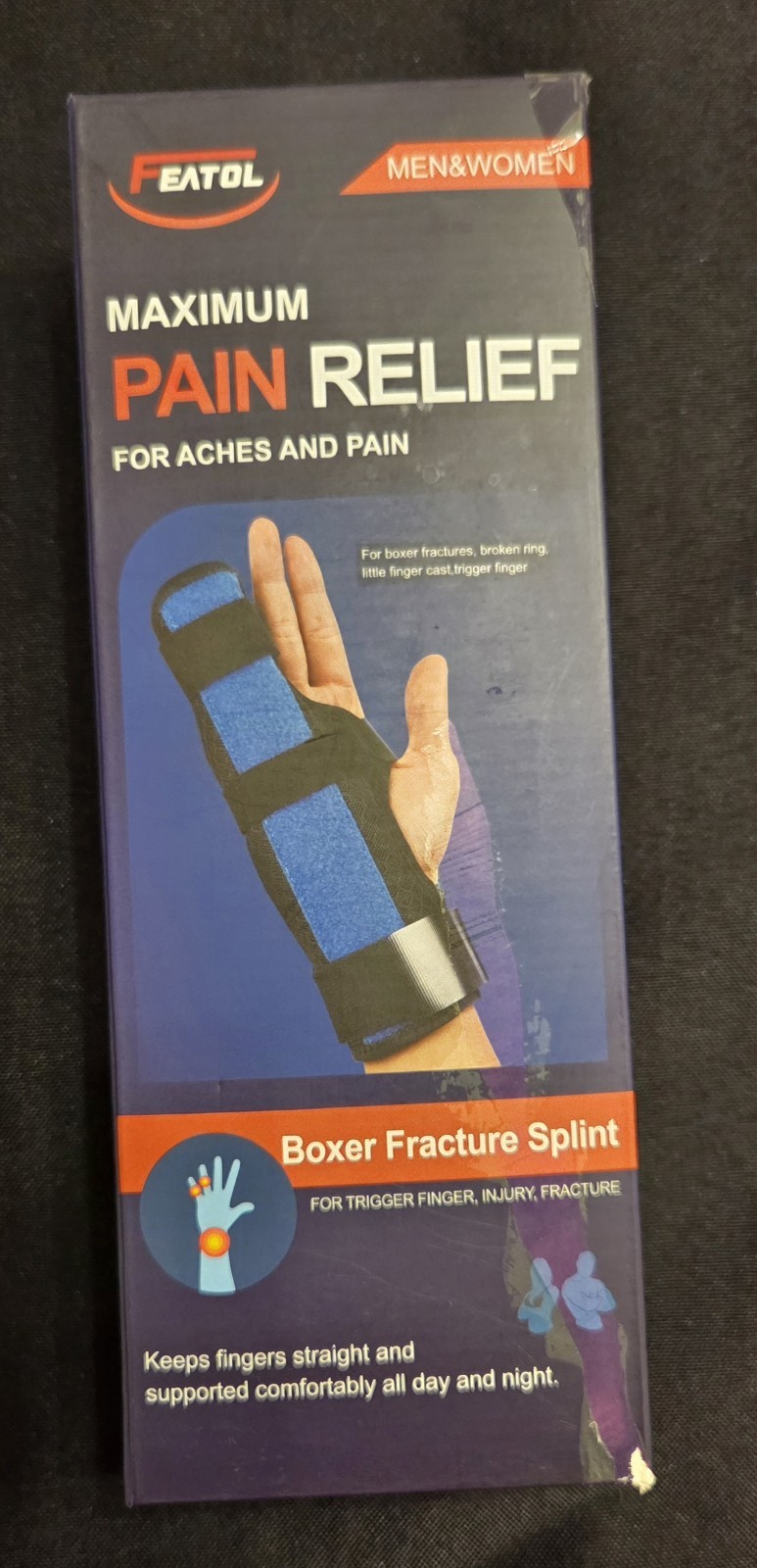 FEATOL Max Pain Relief for Aches & Pain – Size small for right hand