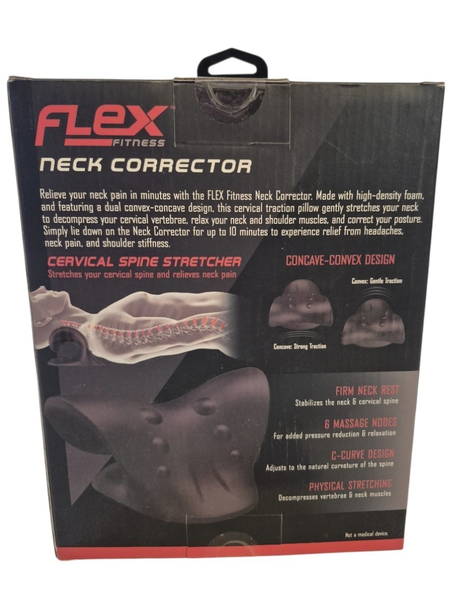 Flex Fitness Neck Corrector Cervical Spine Stretcher High-Density Foam Ergonomic