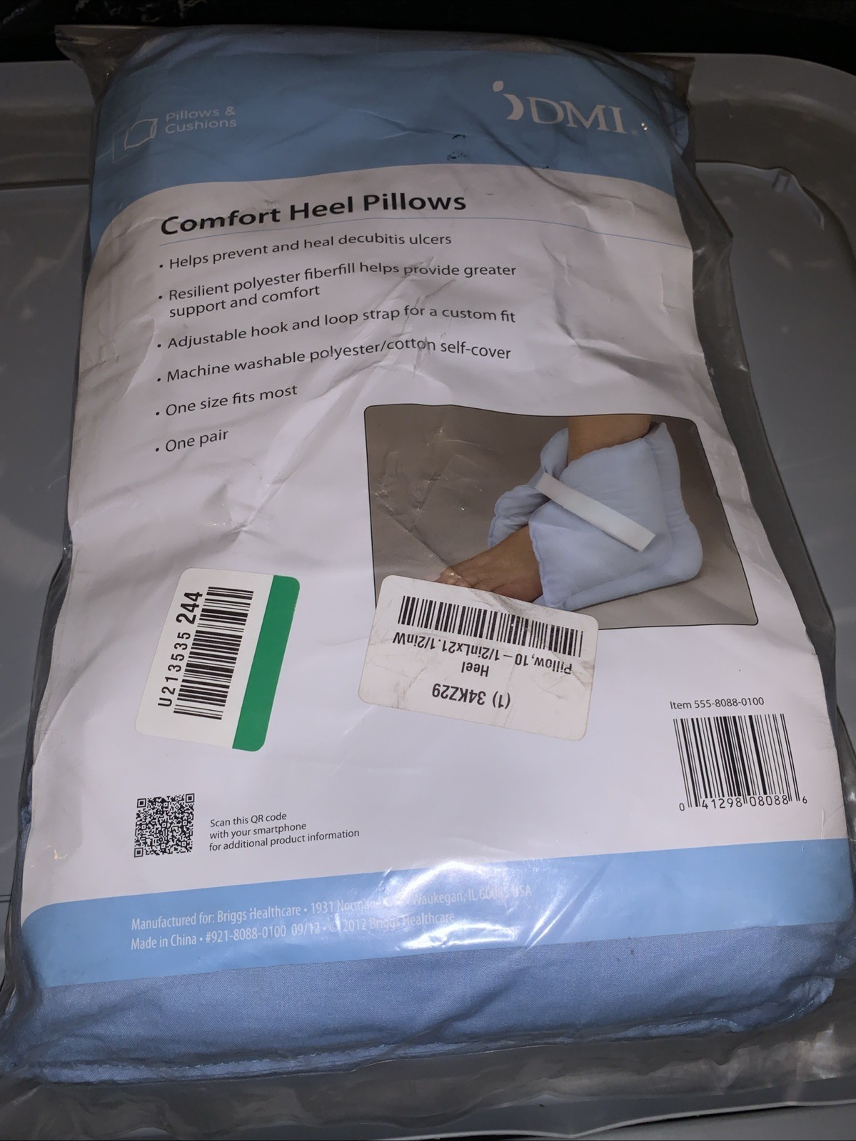 Comfort Heel Pillows DMI Brand New Machine Washable Highest Rated Heel Sores
