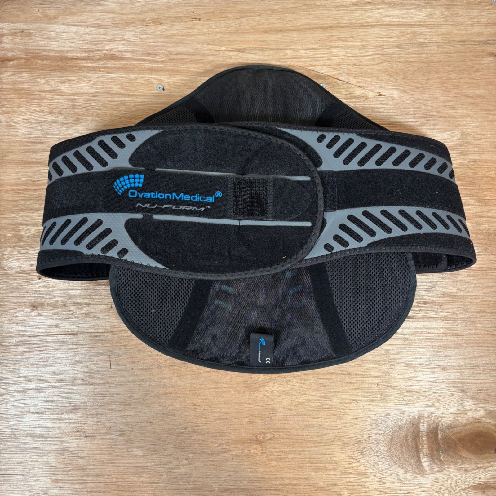 Ovation Medical Nu-Form Universal Back Brace Lumbar Support 20140S Black Grey