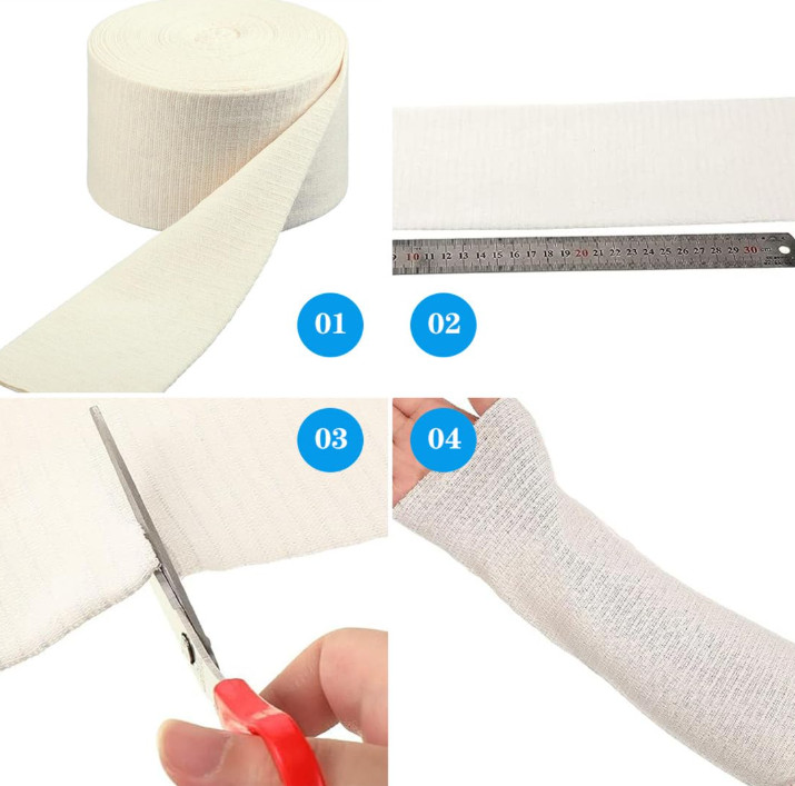 Elasticated Tubular Support Bandage 3.9″ × 5.46 yd – Reusable Cotton Compression