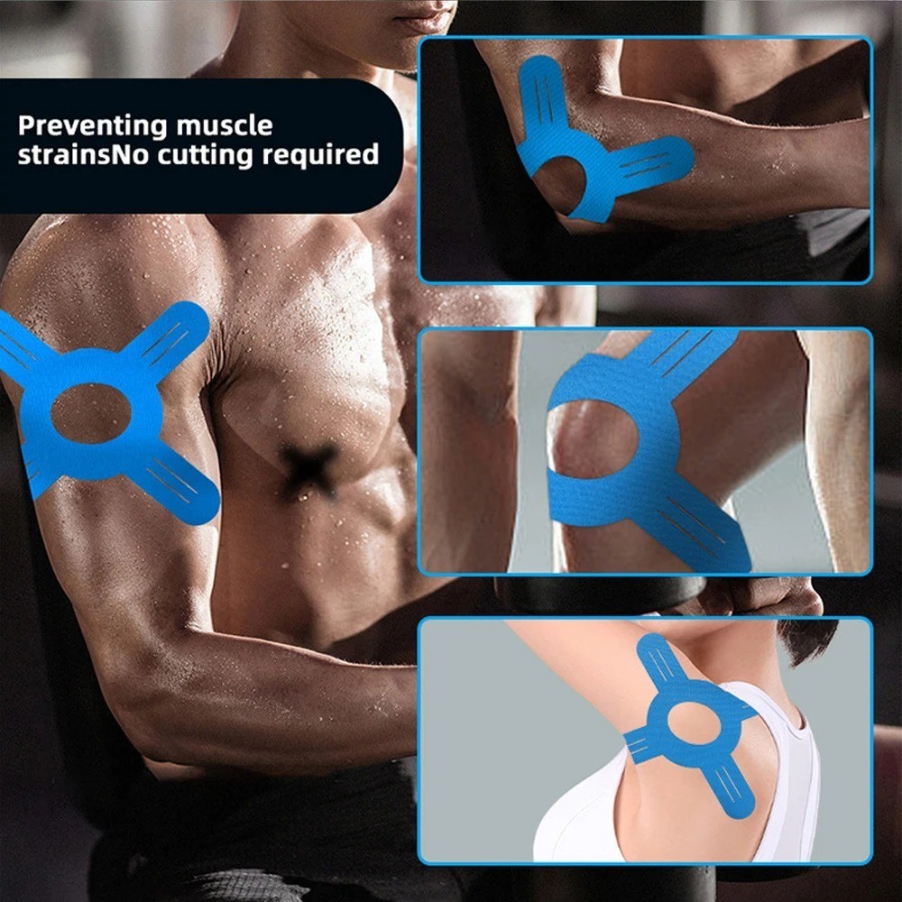 5 pcs Pre Cut Kinesiology Tape for Knee Waterproof Sports Support