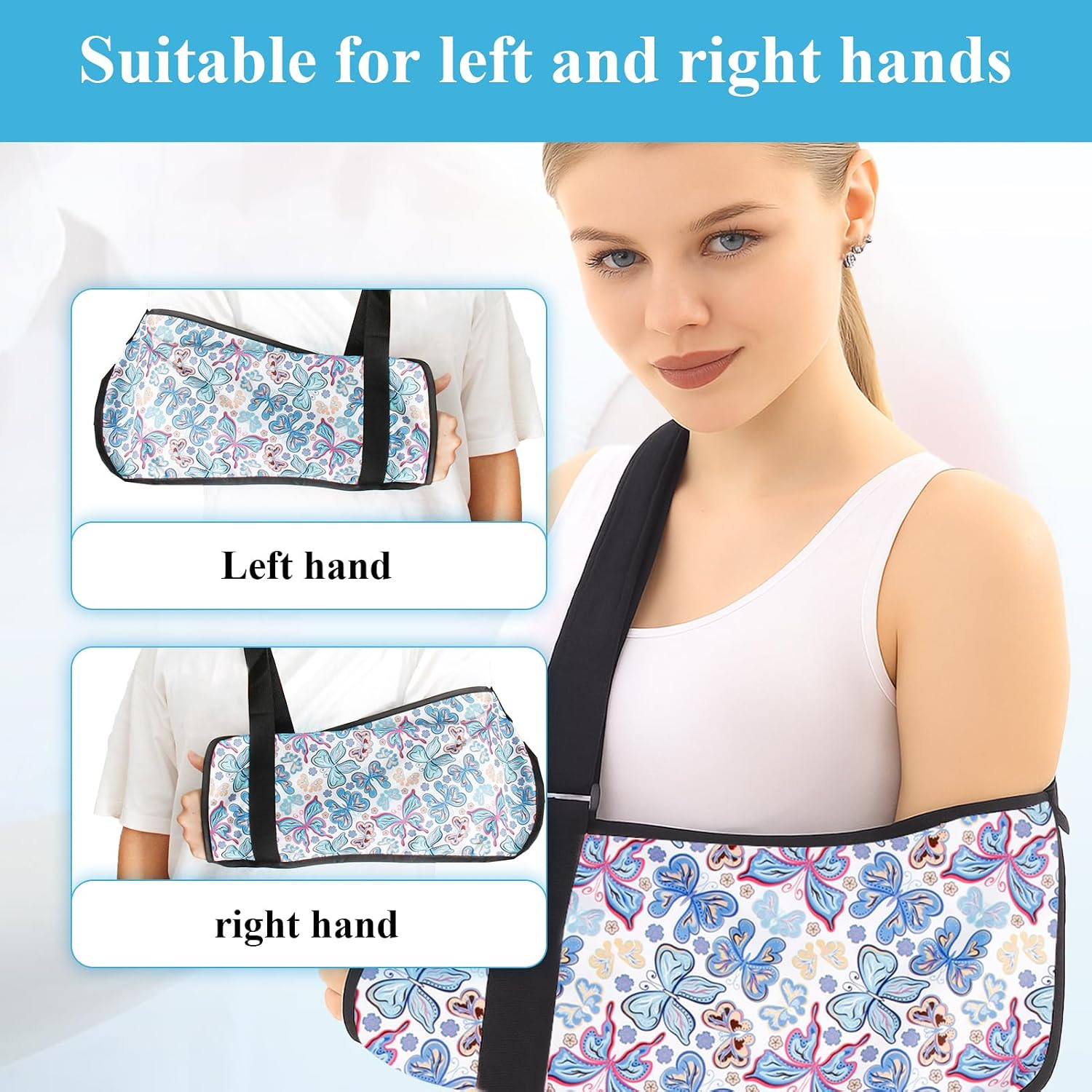 Arm Sling for Women with Strap Cushion, Fashion Shoulder Brace Support Immobi…