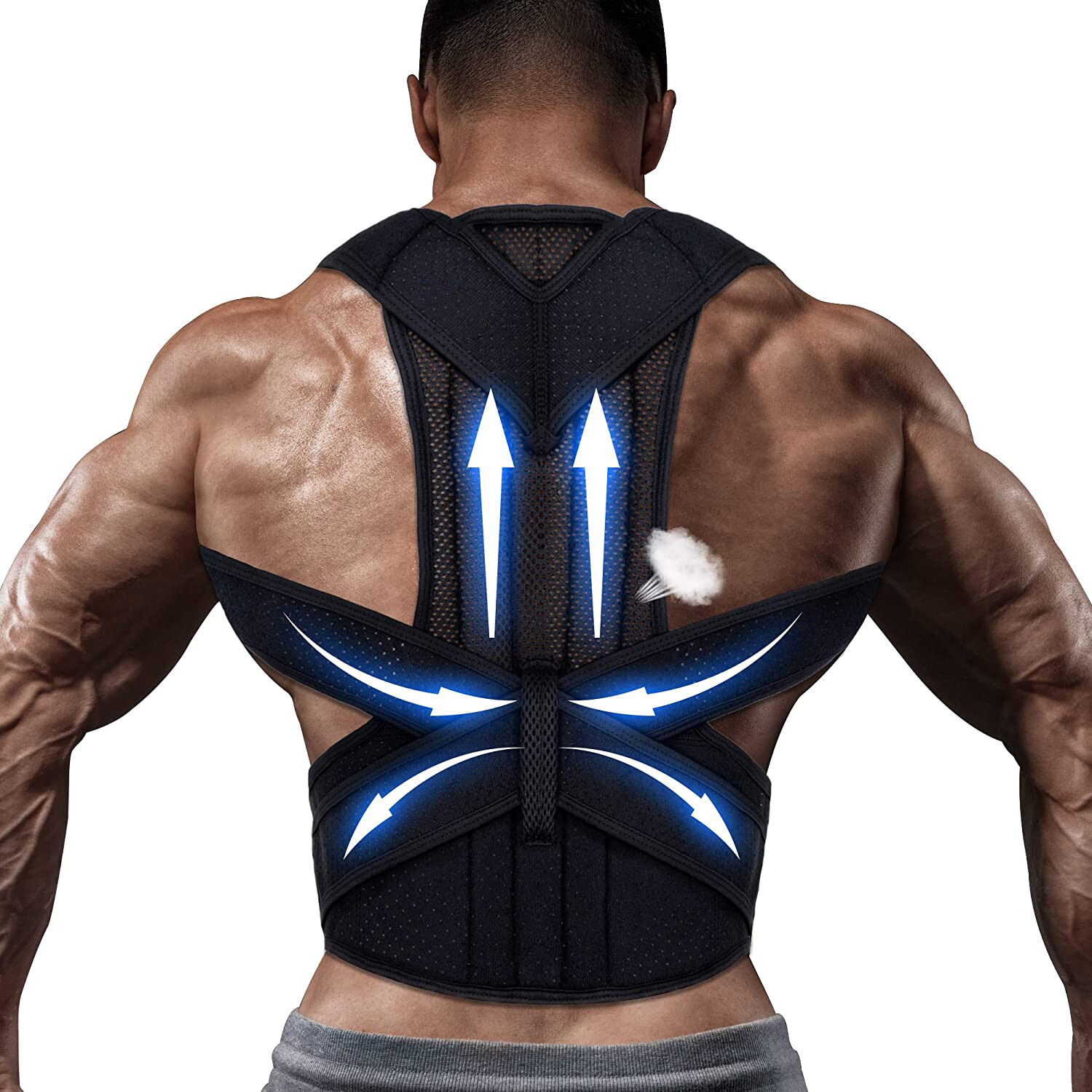 Back Posture Corrector Shoulder Straight Support Brace Belt Therapy Men Women US