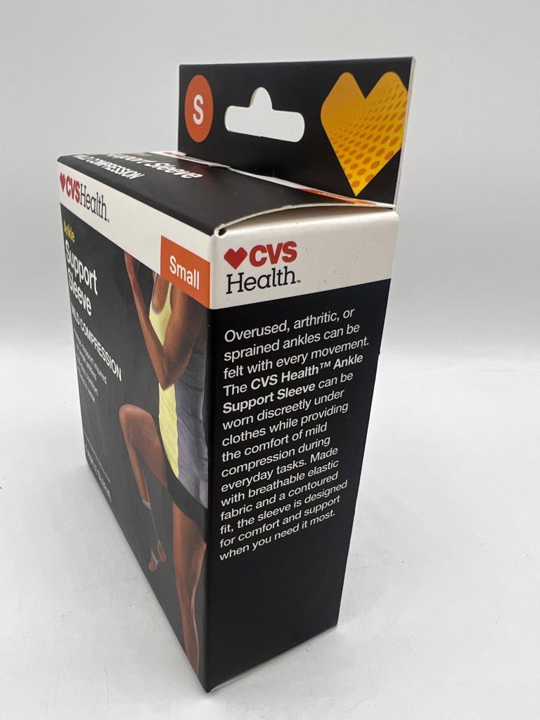 CVS Health Ankle Support Sleeve Mild Compression – Small – NEW