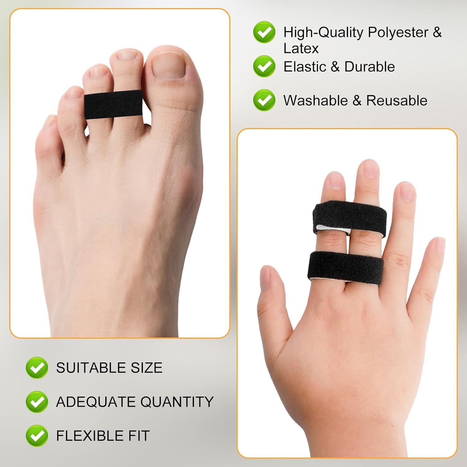10PCS Buddy Finger Straps, 5.5X0.5” Finger Buddy Straps Tape | for Pinky Finger