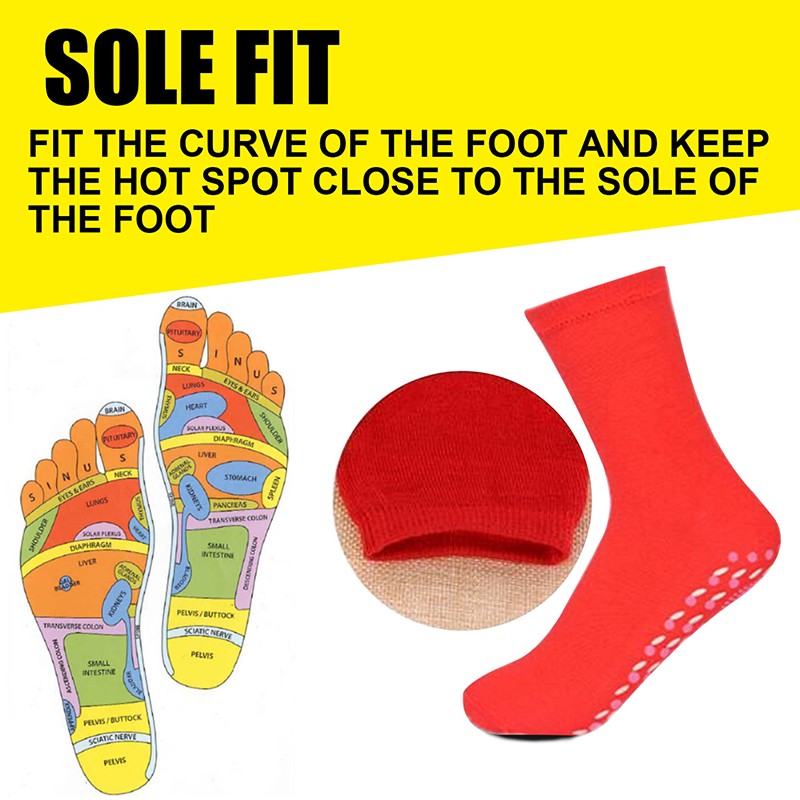 Unisex Self-Heating Health Care Socks Tourmaline Therapy Foot Massager Warm Sozo