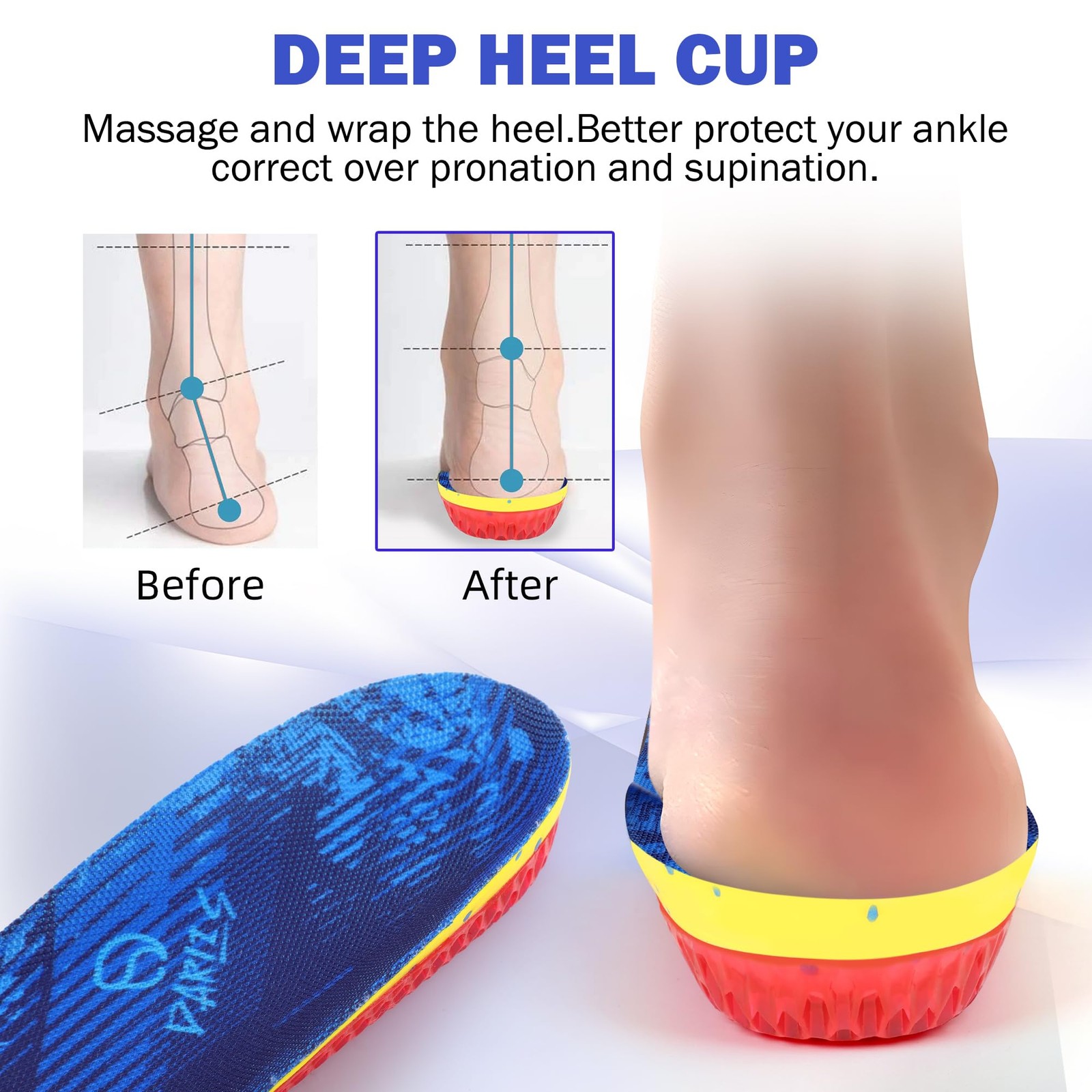 Gel Work Boot Insoles Superior Shock Absorption Anti-Fatigue & All-Day Energy