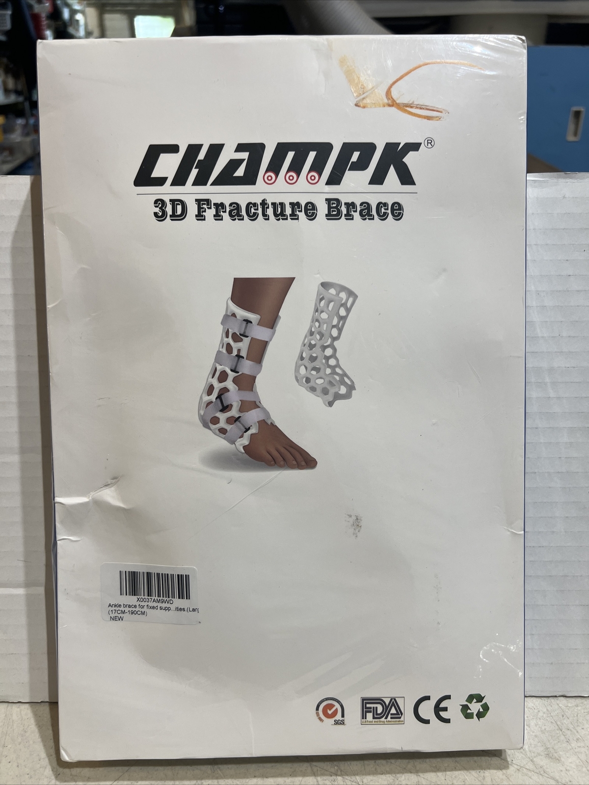 Ankle stabilizer for Foot Fractures, Ankle Sprains Champk L-17cm-190cm