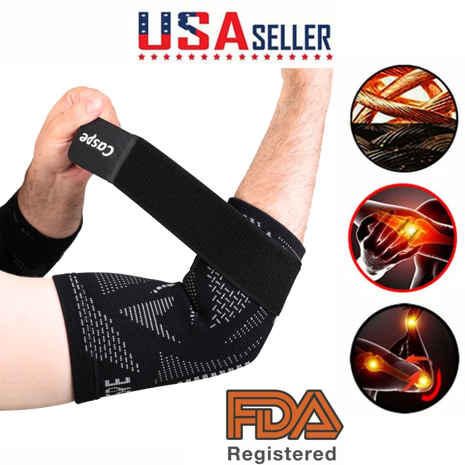 Tennis Elbow Brace Support Sleeve Arthritis Tendonitis Arm Band Wrap Joint Pain