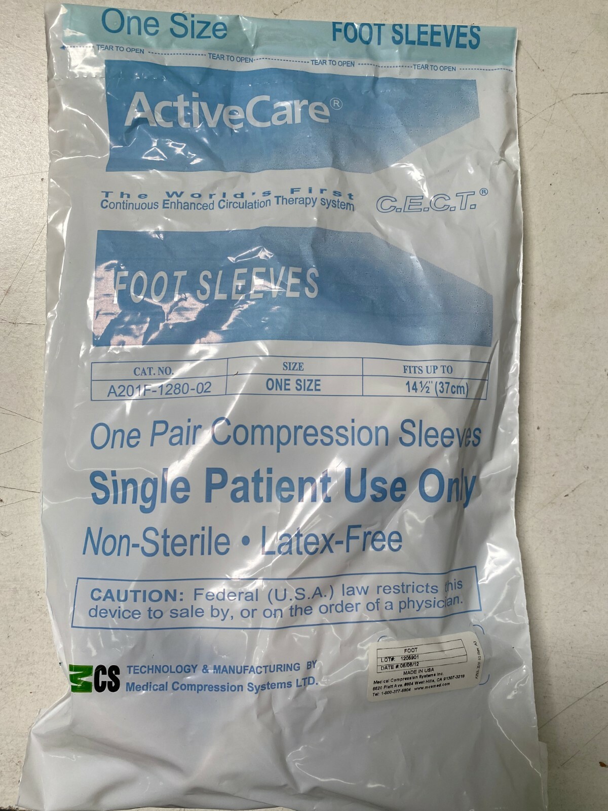 ActiveCare Foot Sleeves (One Size)