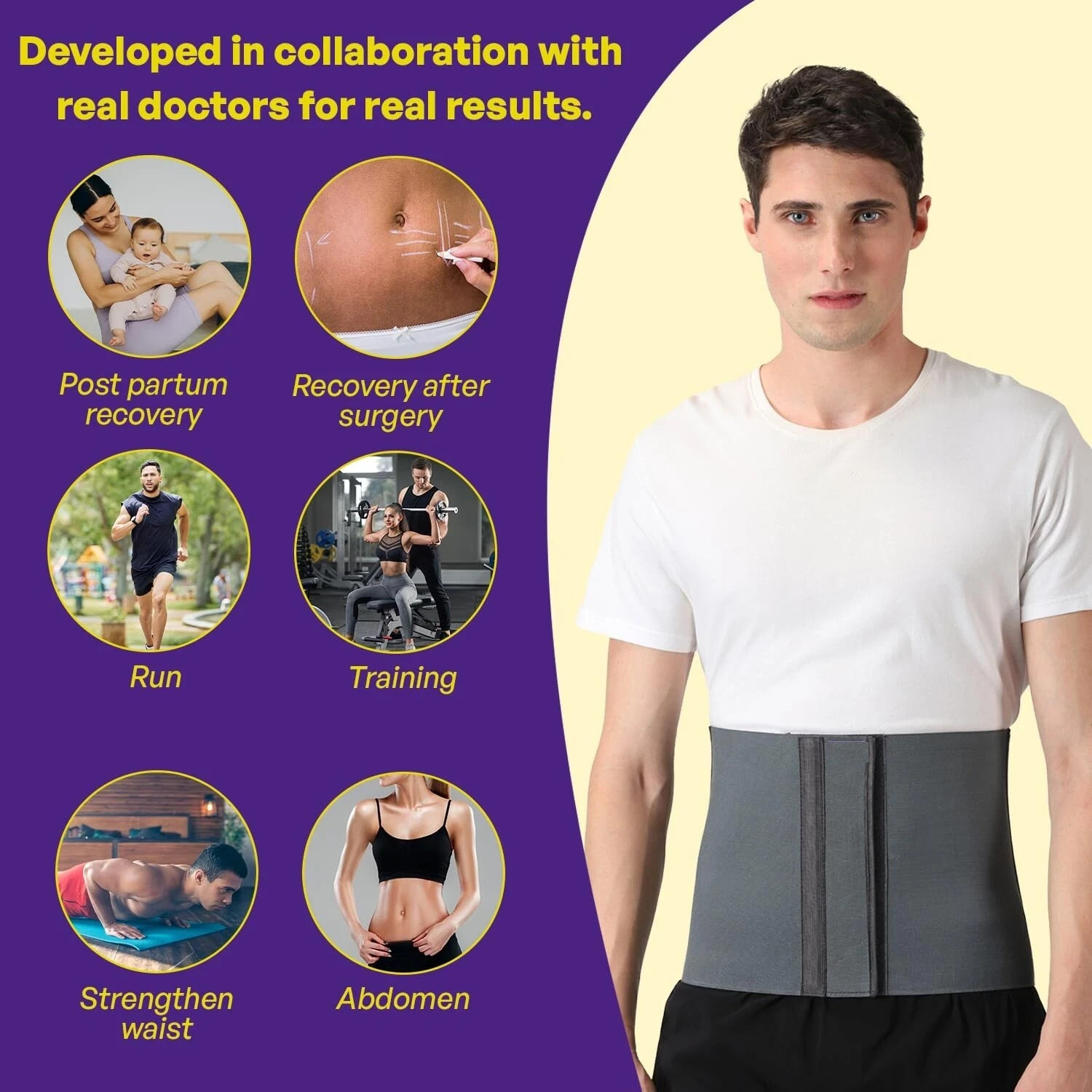 Abdominal Belt After Delivery for Tummy Reduction Belly Support Belt Abdominal