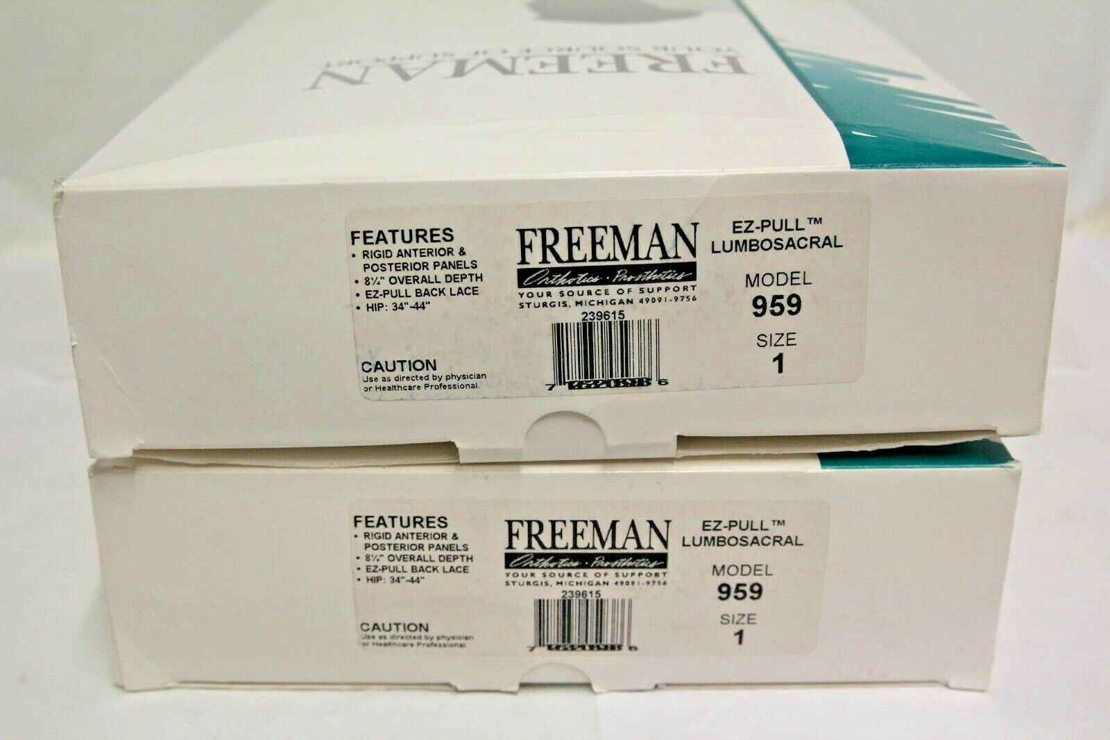 Freeman Ez-Pull Lumbosacral Back Support Model 959 Size 1 White