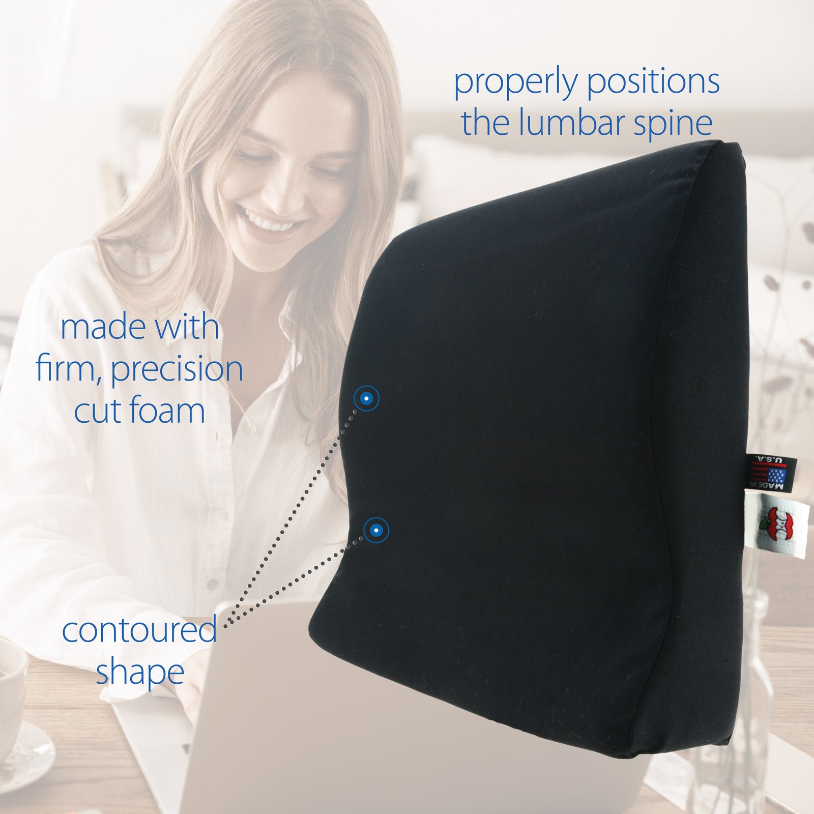 Core Products Lobak Rest Back Cushion Support Chair Cushion Car Travel Work USA