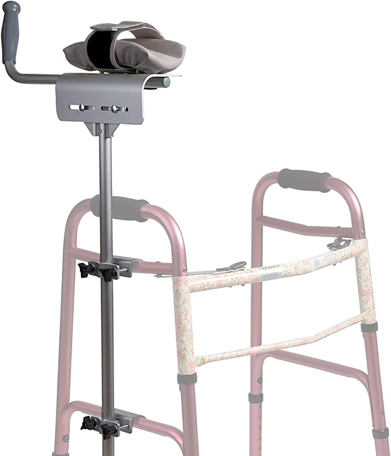 Walker Platform Attachment with Adjustable Padded Cuff, No Tools Needed, Attache