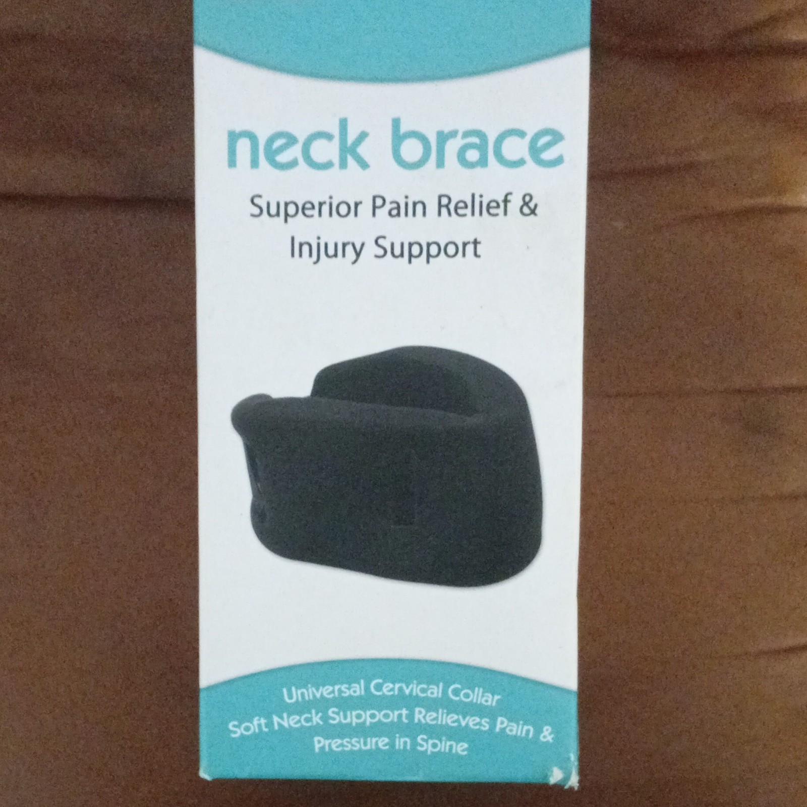 LAFALA Universal Neck Brace Adjustable Latex-Free Foam Pain Relief Black