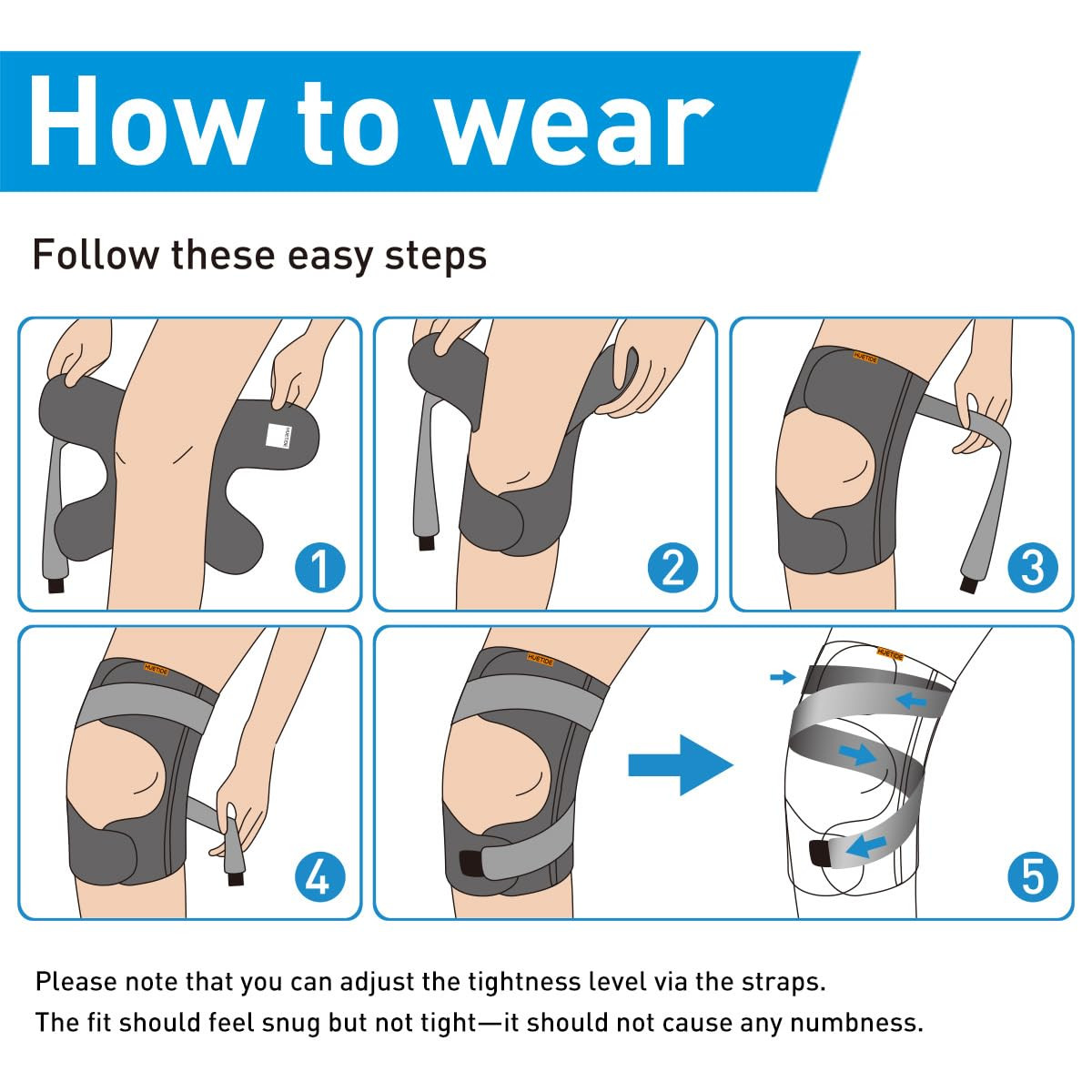 Plus Size Knee Brace for Knee Pain Women and Men Patellar Tendon Support