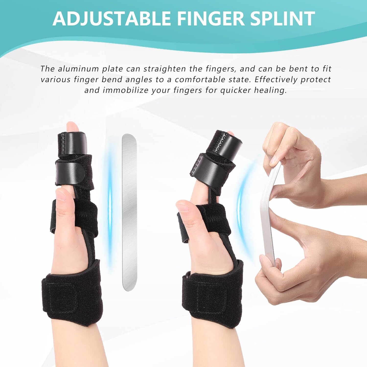 Trigger Finger Splint, Adjustable Two Finger Splint Full Hand And Wrist Br