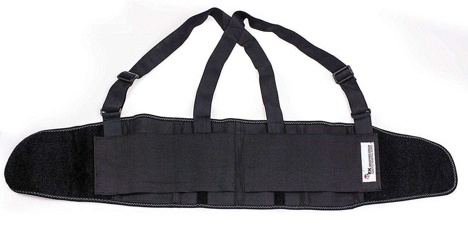 RK Lift Back Support Brace Belt with Dual Shoulder Adjustable Strap -RK-BST11