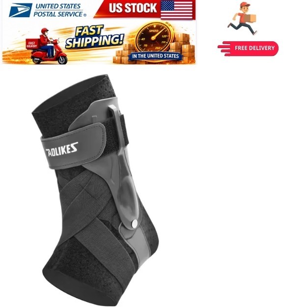 Ankle Brace Support w Side Stabilizers for Sprain Free Shipping