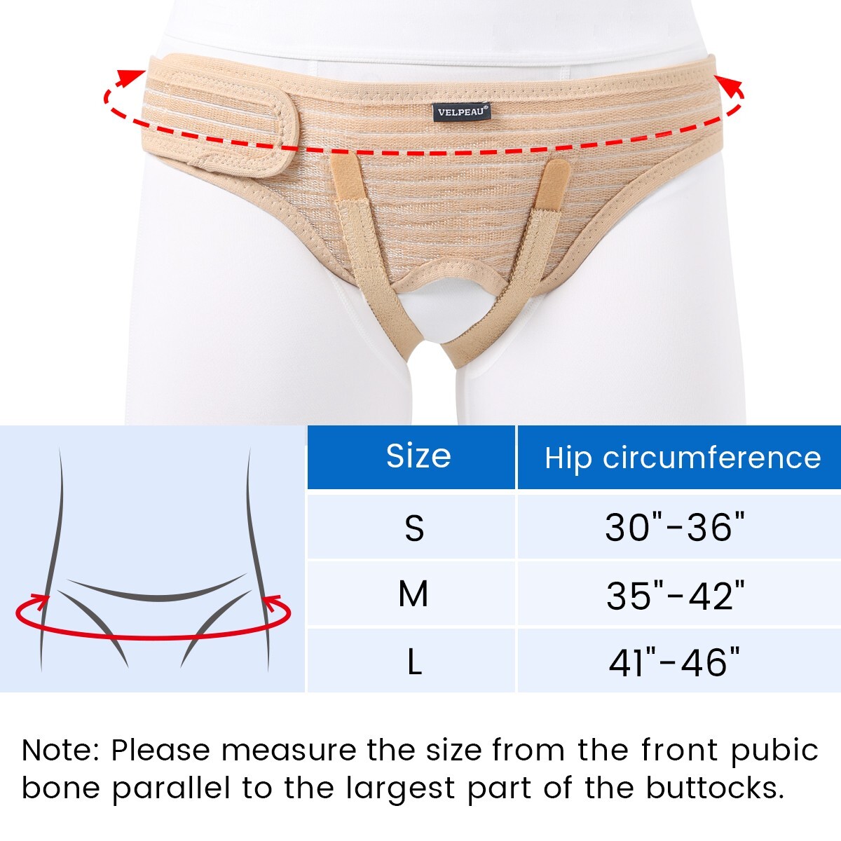 Velpeau Inguinal Hernia Support Belt Double Groin Hernia Pain Relief Truss Brace