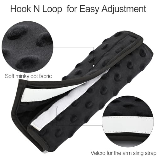 Cushioned Arm Sling Padding for Neck Slim Sling Pad Neck Strap Pack of 1 Black