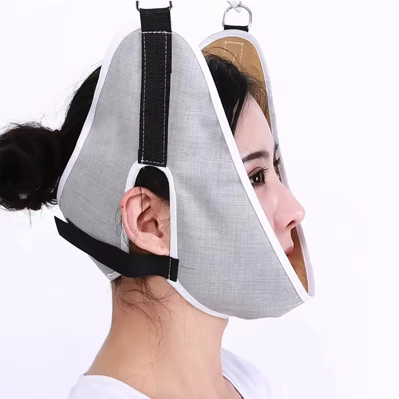 Cervical Neck Traction Device Neck Brace Pain Relief over Door Sleeves Stretcher