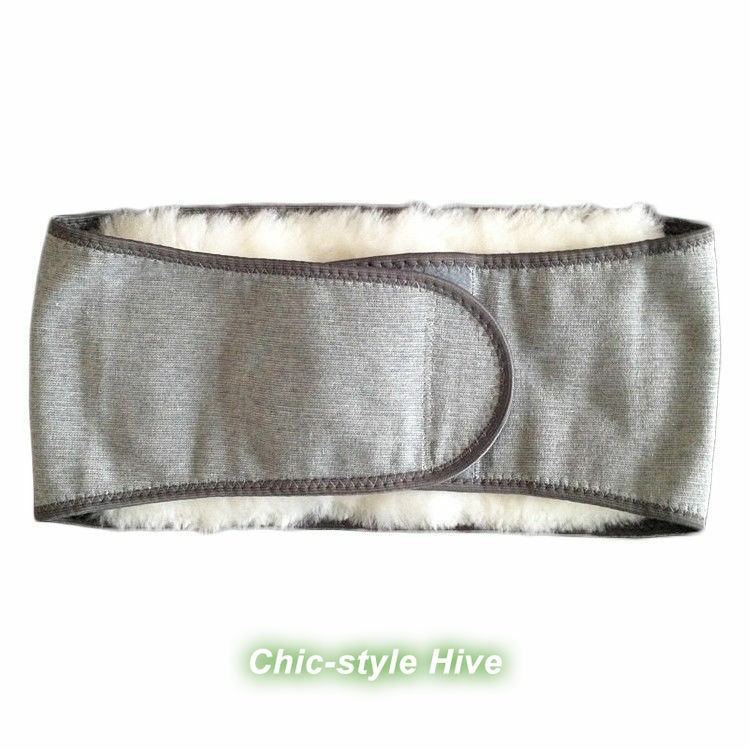 Sheepskin Wool Waist Warmer Support Protector Belt Brace Waistband Winter Soft