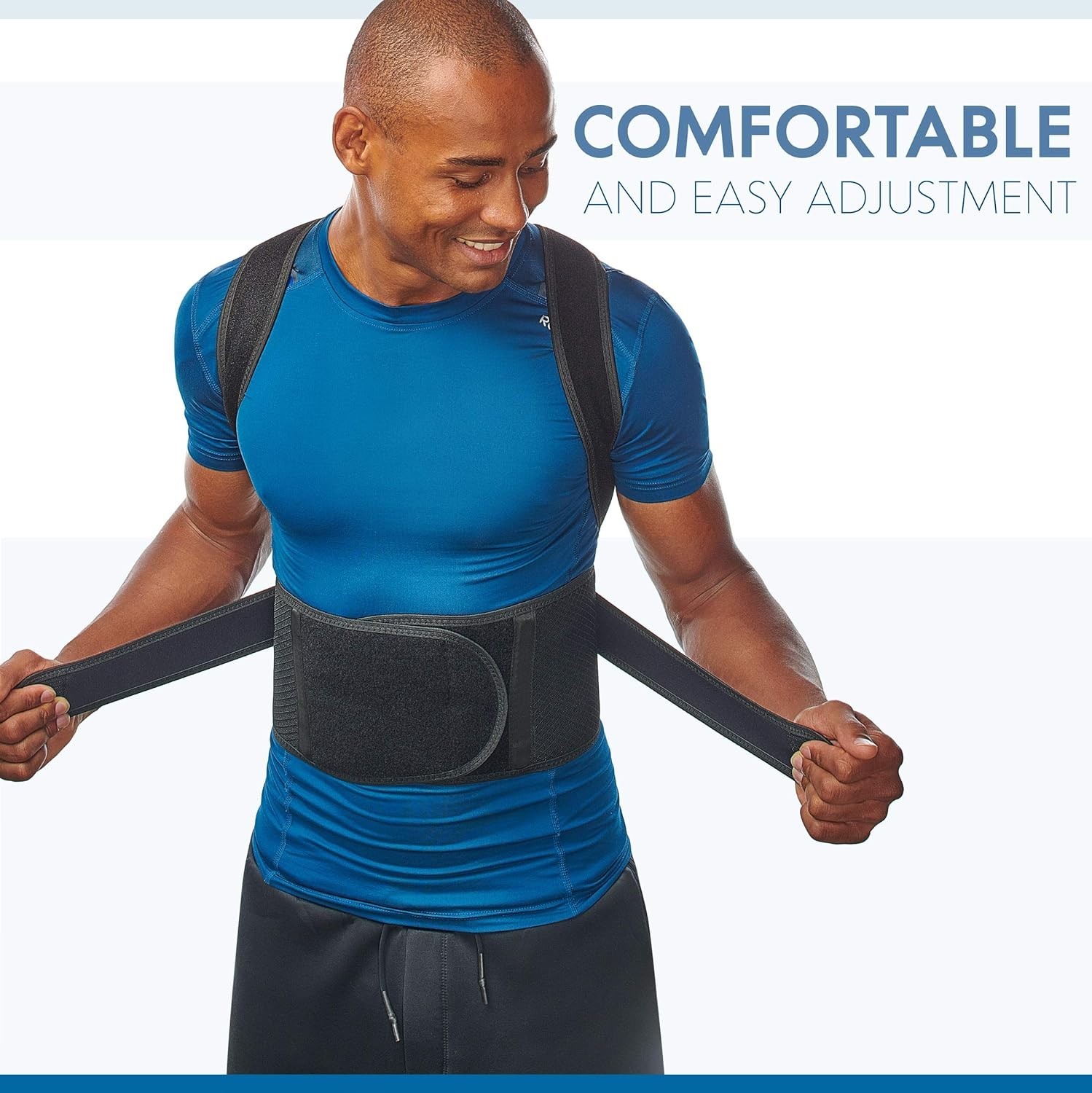 Neoprene Posture Corrector for Comfortable Back Support – Large Adjustable Size