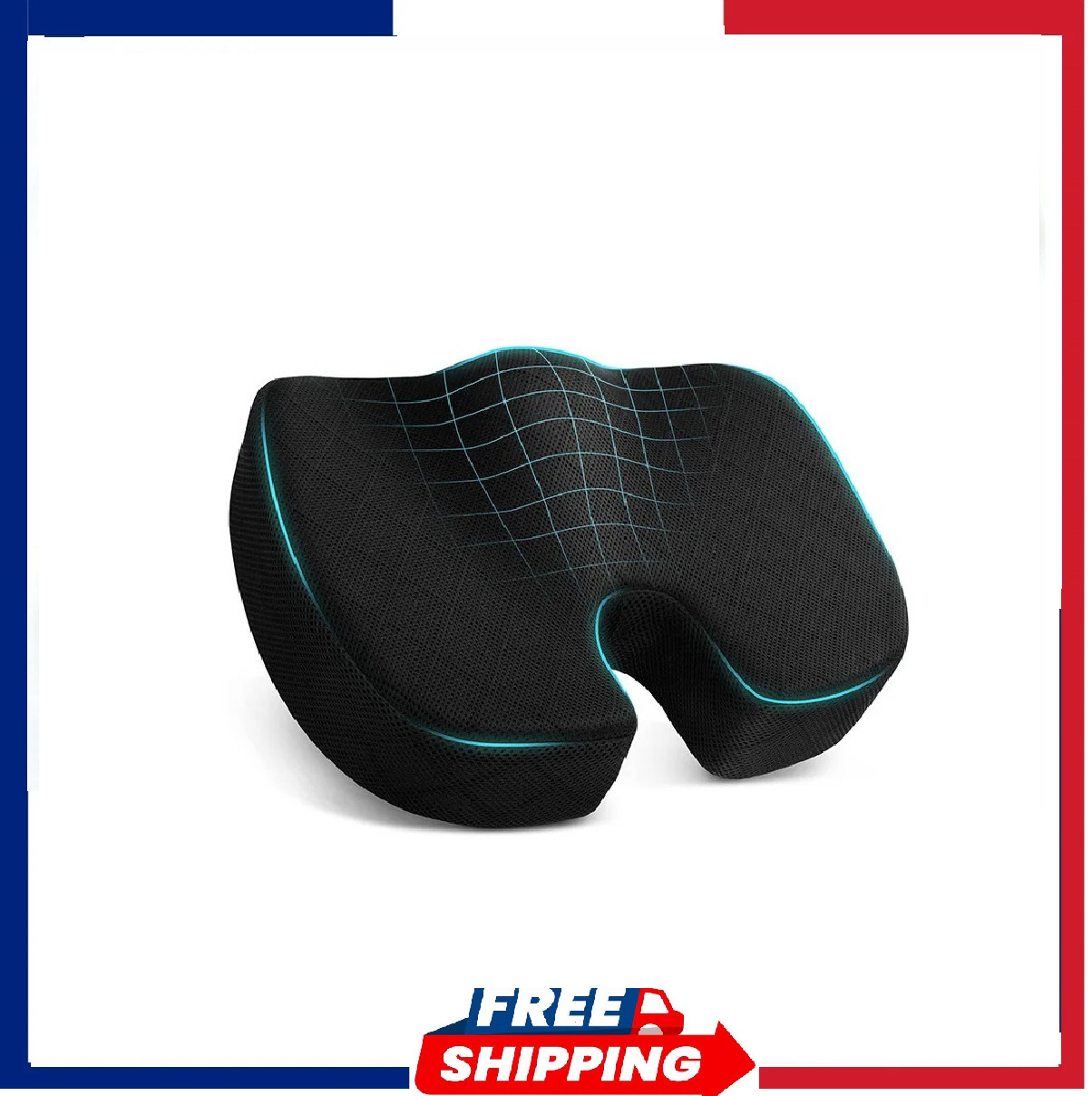 Orthopedic Memory Foam Seat Cushion Lumbar Back Support Pillow Pain Relief Car