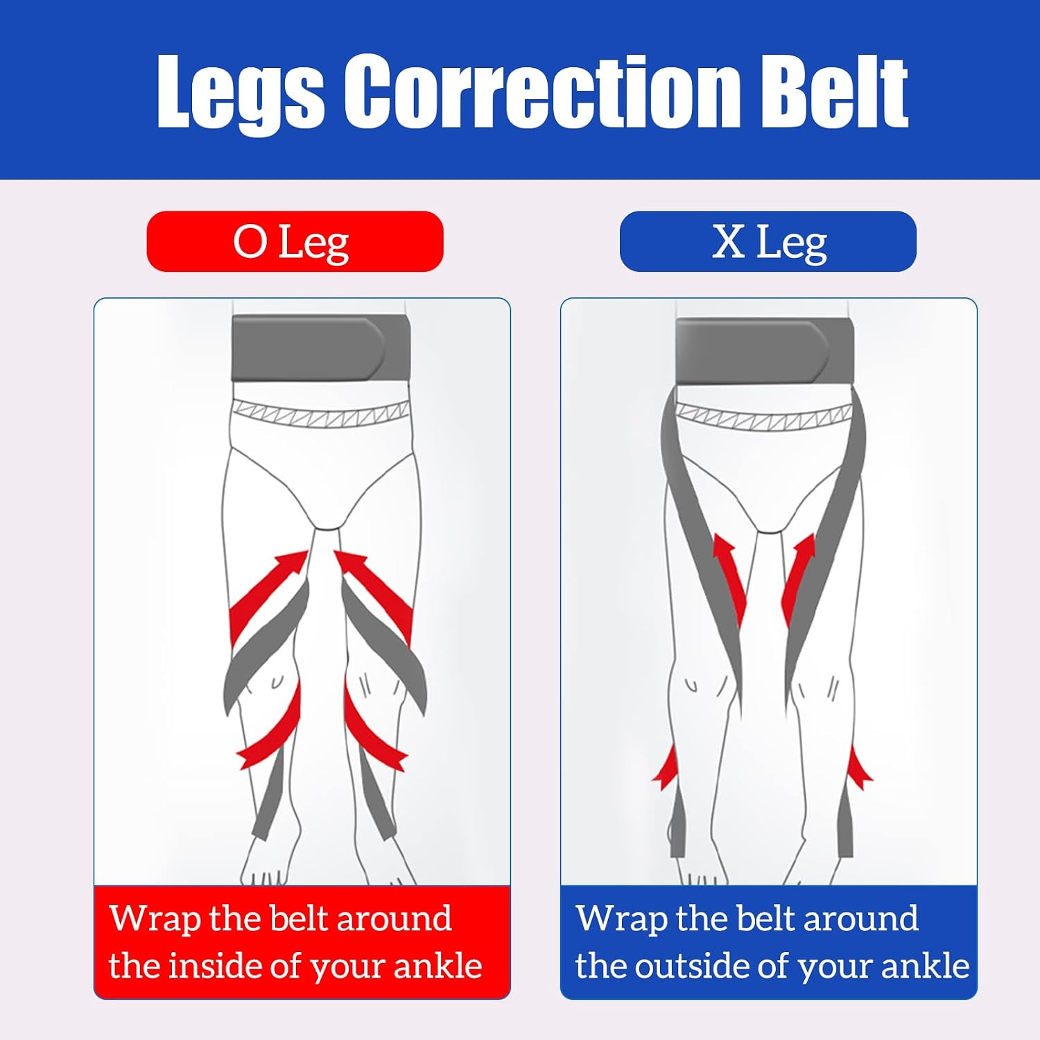 O/X Leg Type Correction Belt Leg Posture Corrector Band Bandage Unisex Teens O/X