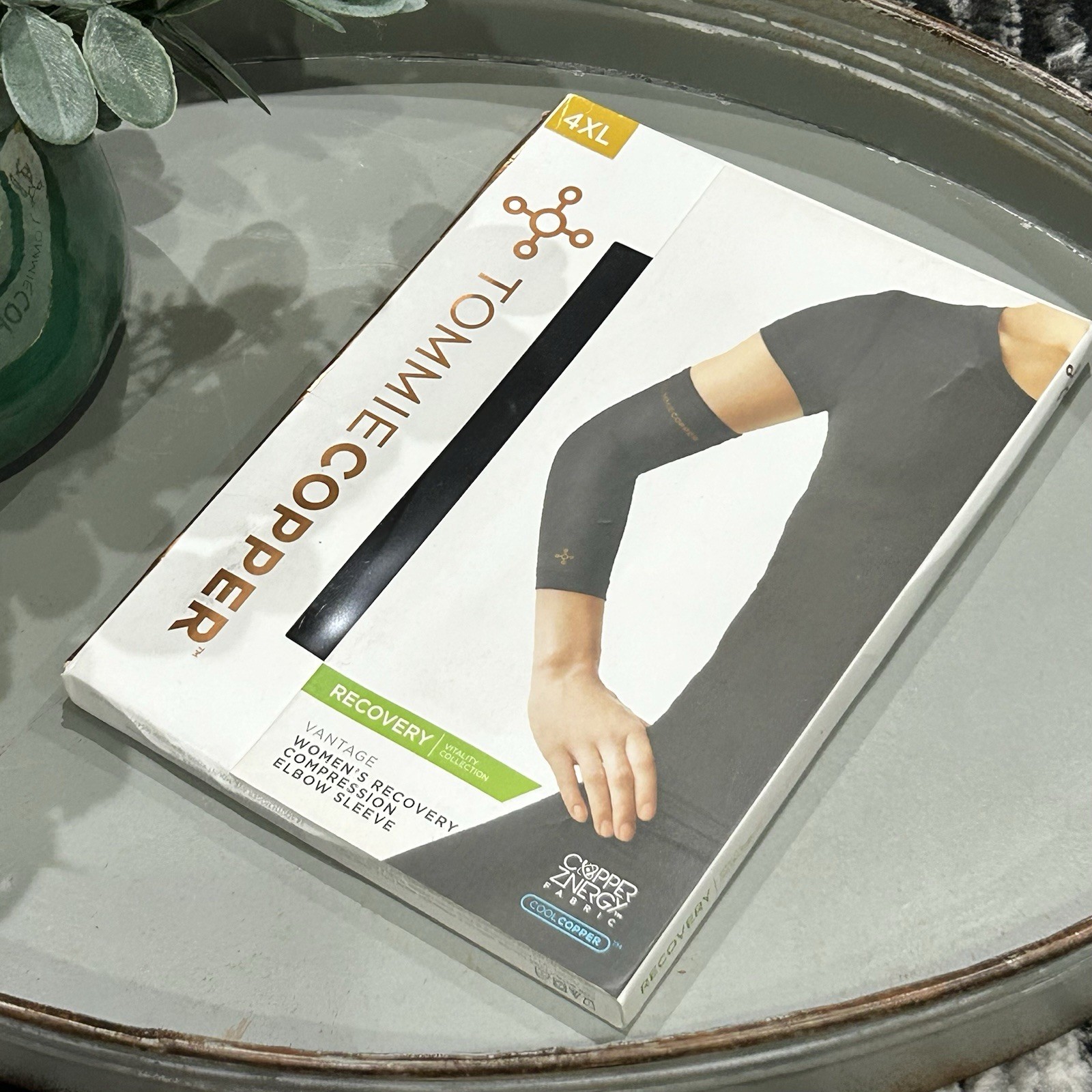 Tommie Copper Women’s BLK Vitality Elbow Compression Sleeve Size 4XL NEW