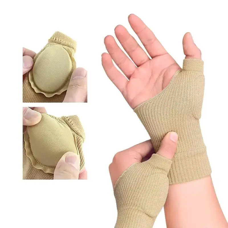 1Pair Wrist Thumb Compression Arthritis Gloves, Breathable Wrist Support Brace W