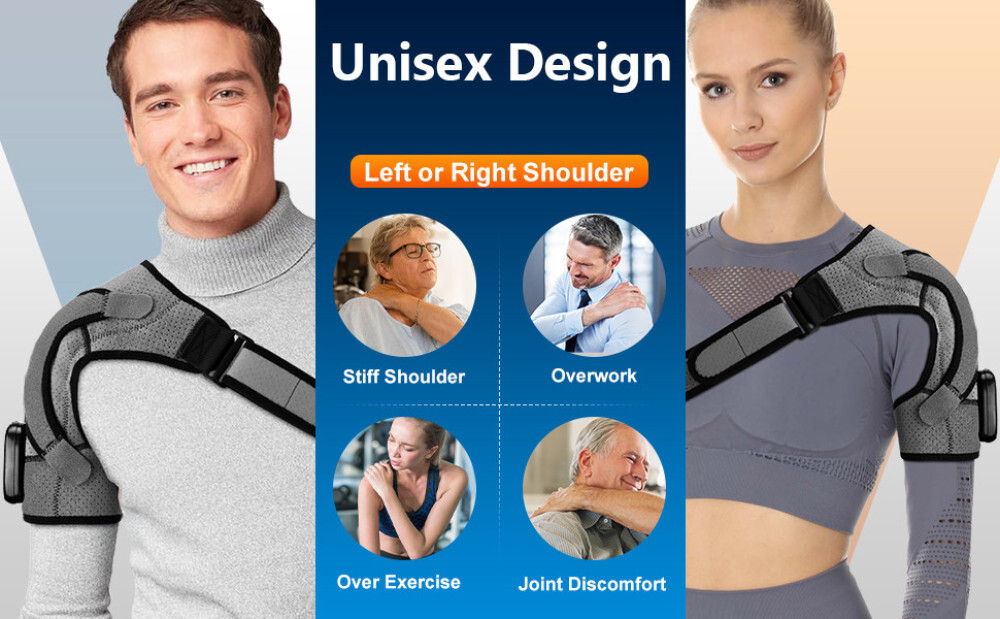 Electric Heated Shoulder Brace Heating Pad Therapy Shoulder Winter Heating Wrap~