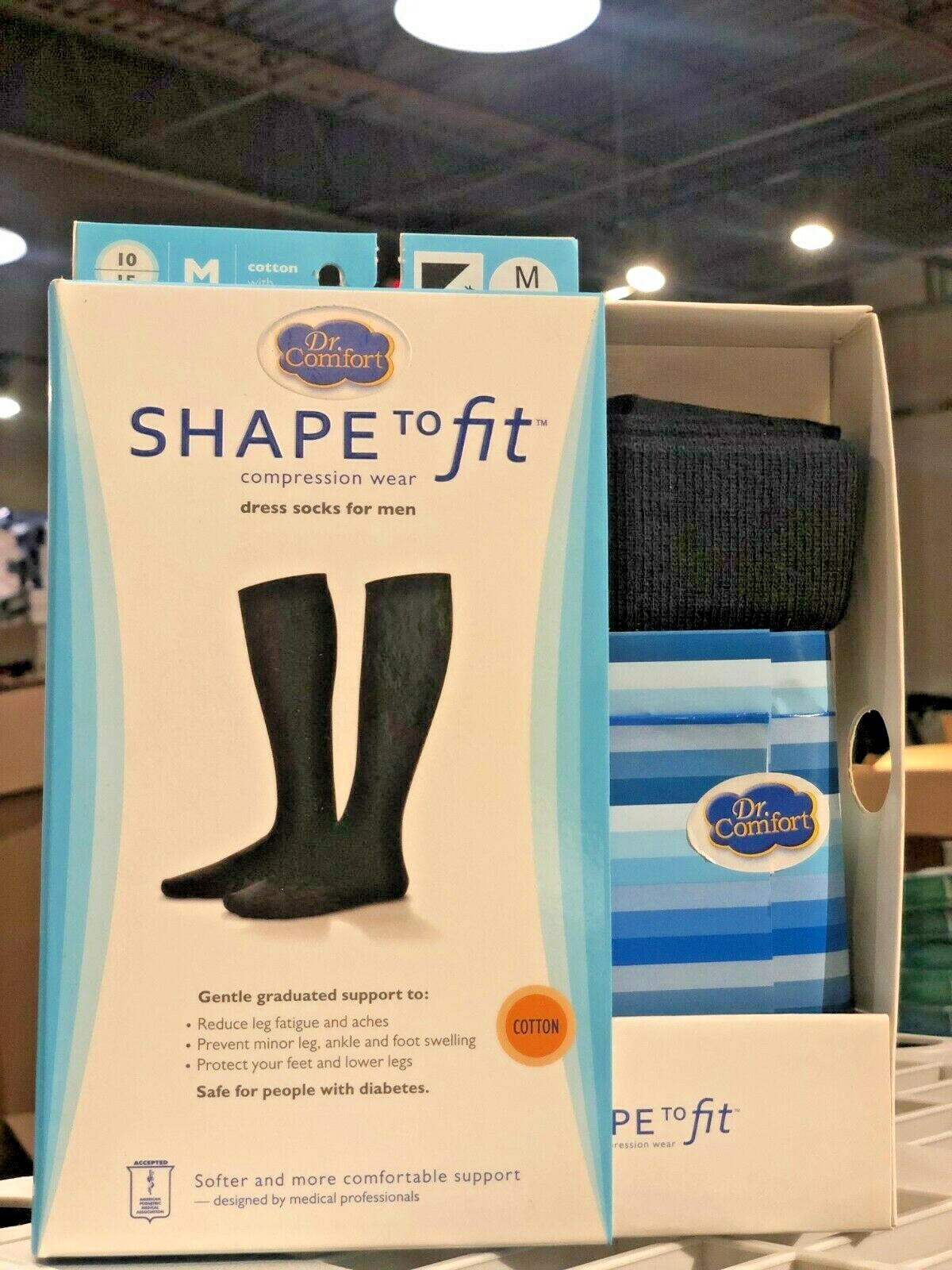 Dr. Comfort Men’s 10-15 mmHg Calf High Medical Cotton Dress Socks COLORS & SIZES