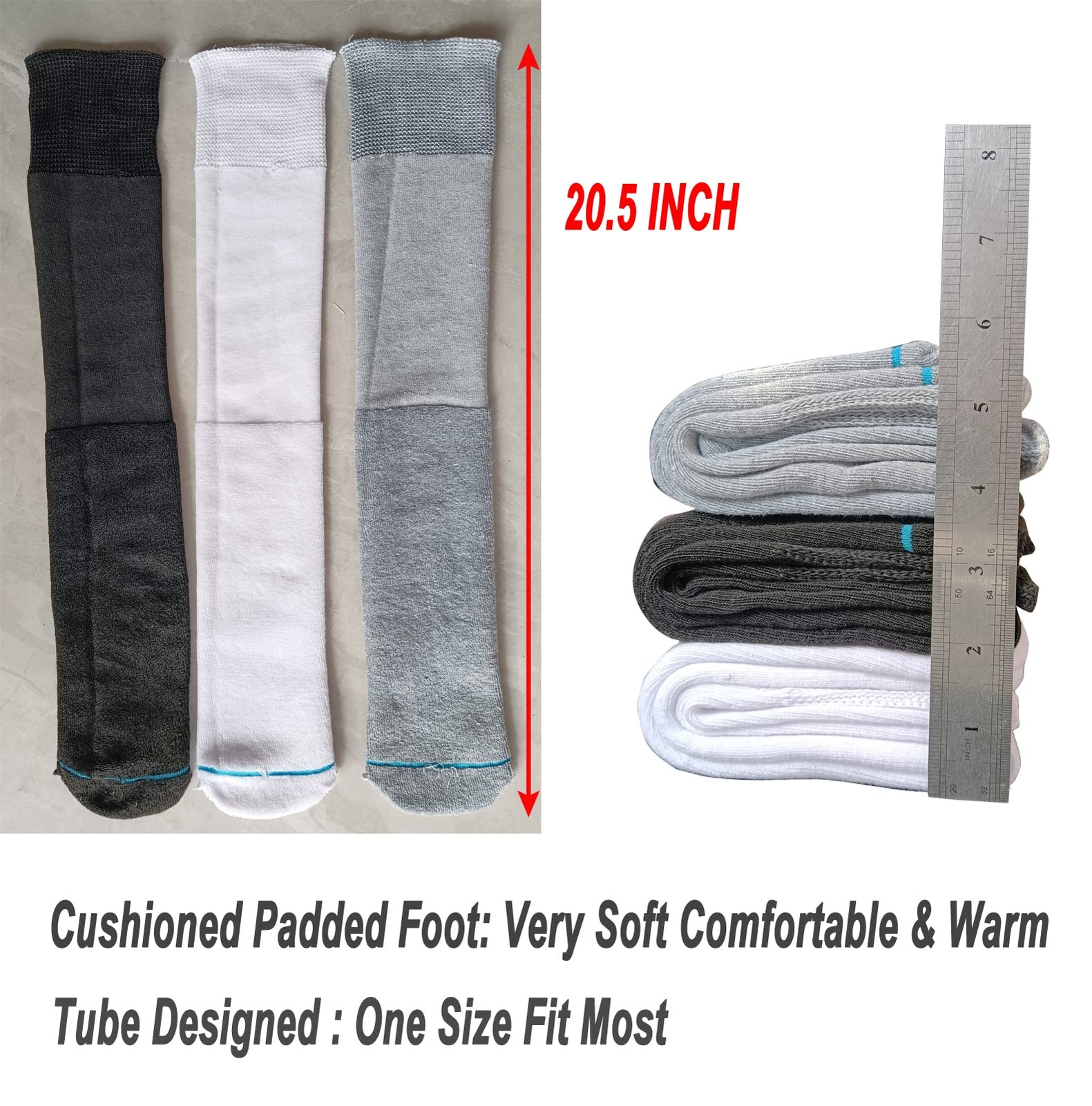 Cam Walker Walking Boot Socks Sock Liner for Orthopedic Boots Brace, Tube Sox…