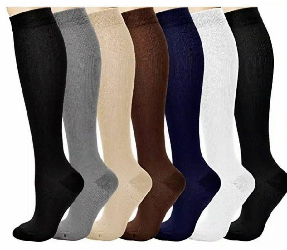 3 medias de compresión para varices 15-20 punta de compresion abierta calcetines
