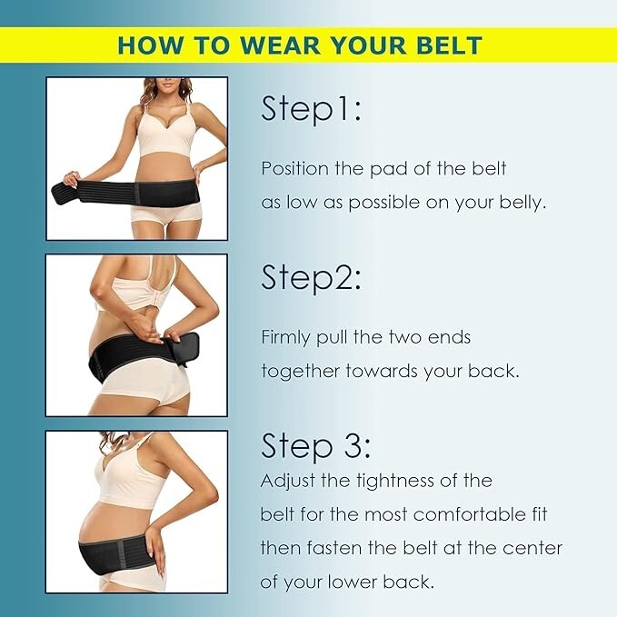 Maternity Support Belt adjustable Black -Brand New Box NWT