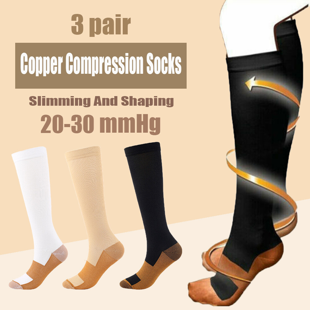 Men Women High Quality Anti Ankle Socks Graduated Copper Compression Socks