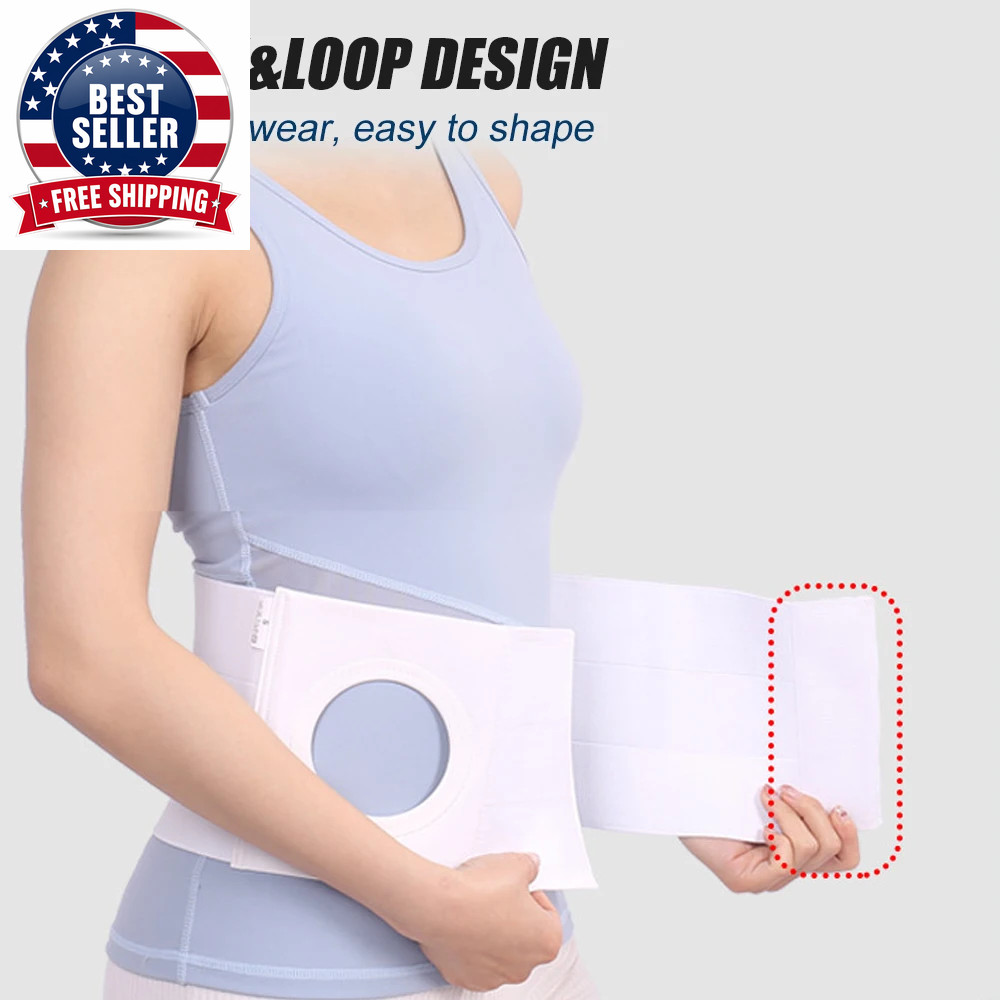 Ostomy Belt for Men and Women, Ostomy Hernia Support Belt, Abdominal Binder Brac