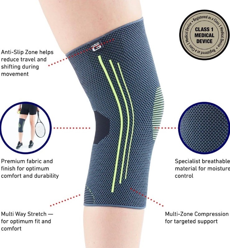Neo G Active Plus Knee Support Multi-Zone Compression Size Medium