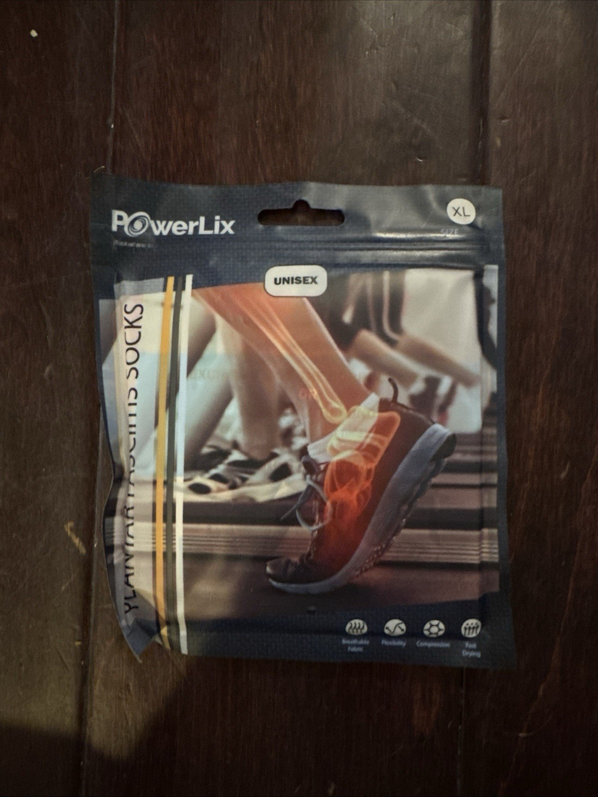 POWERLIX Plantar fasciitis socks (Pair) for Women & Men PINK XL