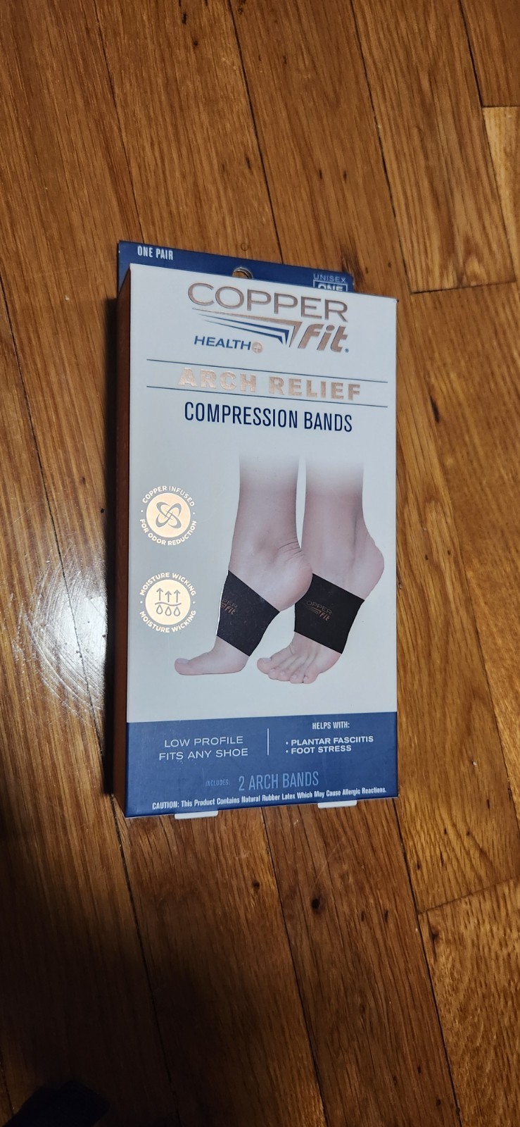 Copper Fit Health Unisex Arch Relief Plus with Built-In Orthotic Support – Black